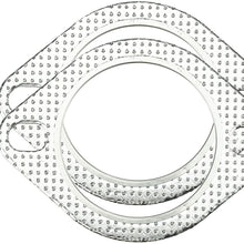 CarXX 2.5 Inch Exhaust Gasket 2-Bolt 62mm Flange High Temperature Graphite for Headers, Catback, Axleback (5 Pack)