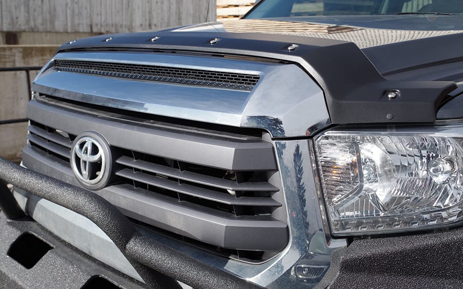 FormFit Textured Black Tough Guard Hood Protector Bug Shield Deflector Fits 2014-2018 Toyota Tundra