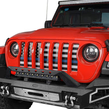 Hooke Road Grill Mesh Insert Front Grille Bug Screen Deflector Compatible with Jeep Wrangler JL/Gladiator JT 2018 2019 2020 2021 - Blue & Black,US Flag