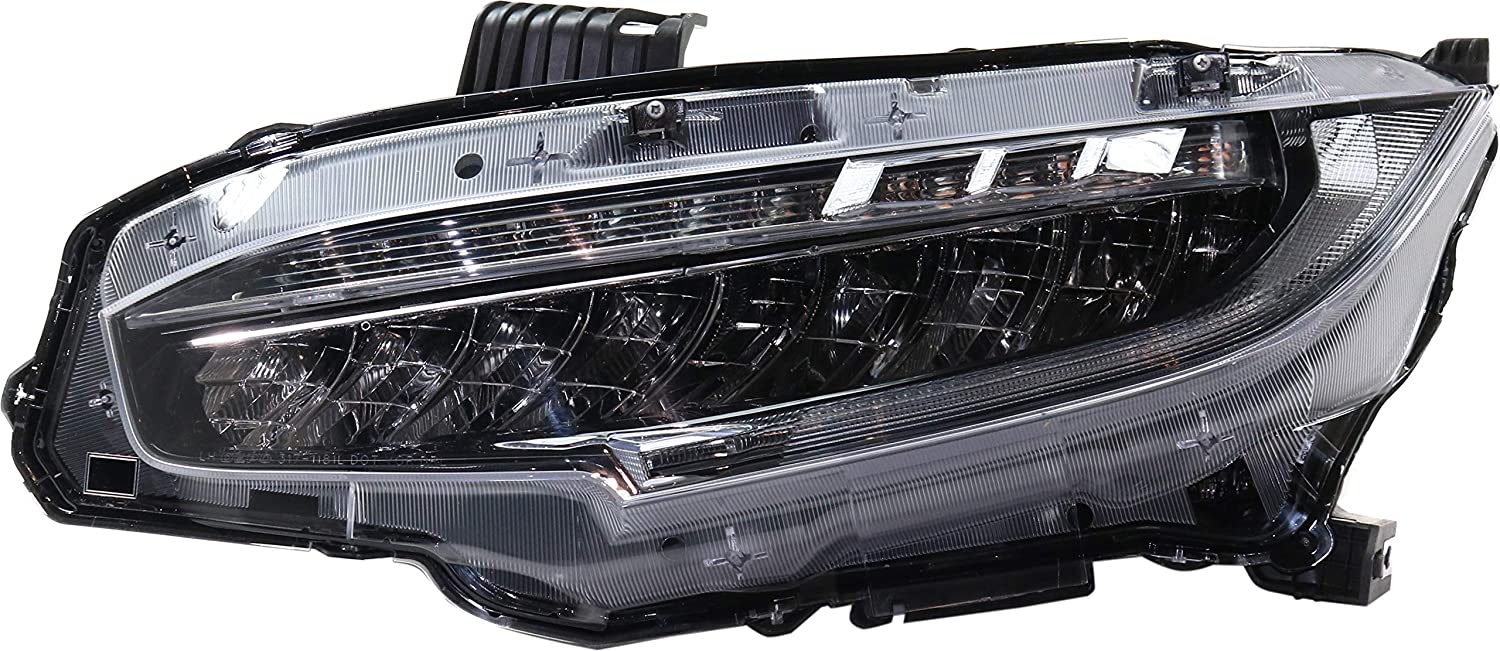 Headlight Compatible with HONDA CIVIC 2016-2018 LH Assembly LED Coupe/Hatchback/Sedan