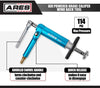 ARES 18023-23-Piece Brake Caliper Wind Back Tool Set - Pneumatic Design for Easy One-Person Use - Includes Compressor Tool and 22 Drive Key Disc Adapters - Storage Case Included
