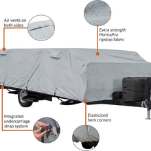 Classic Accessories Over Drive PermaPRO Folding Camping Trailer Cover, Fits 12' - 14'L Trailers