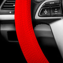FH Group FH3001 Snake Pattern Silicone Steering Wheel Cover (Red) with Gift – Universal Fit for Cars Trucks & SUVs