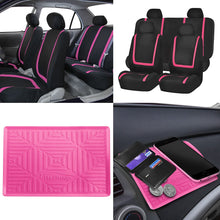FH Group FB032102 Unique Flat Cloth Pair Set Seat Covers w. 2 Detachable Headrests,Gray/Black- Fit Most Car, Truck, SUV, or Van
