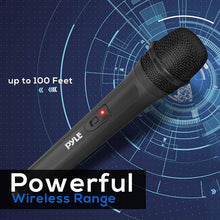 Pyle Portable Bluetooth PA Speaker System - 600W Rechargeable Outdoor Bluetooth Speaker Portable PA System w/ Dual 8” Subwoofer 1” Tweeter, Microphone In, Party Lights, USB, Radio, Remote - PPHP2835B