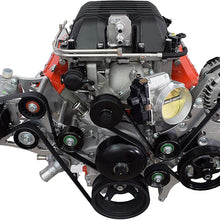 ICT Billet LSA Supercharger High Mount A/C Sanden 508 709 Compressor Bracket Kit CTS-V ZL1 6-Rib Heavy Duty Billet Aluminum Universal Air Conditioner Truck Spacing LS3 LM7 LS 551135-3-508