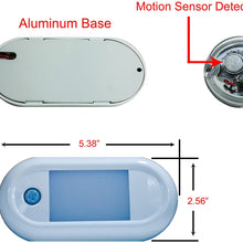 5" Motion Sensor RV LED Porch Light Fixture Security Marine Boat Utility 12v 24v Motorhome Camper Van auto Semi Truck Travel Trailer Bed Overland Water Proof Heavy Duty Interior Exterior