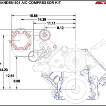 ICT Billet LS1 Camaro GTO - Sanden 508 A/C Air Conditioner Compressor Bracket Kit LSX AC Heavy Duty 551474-2
