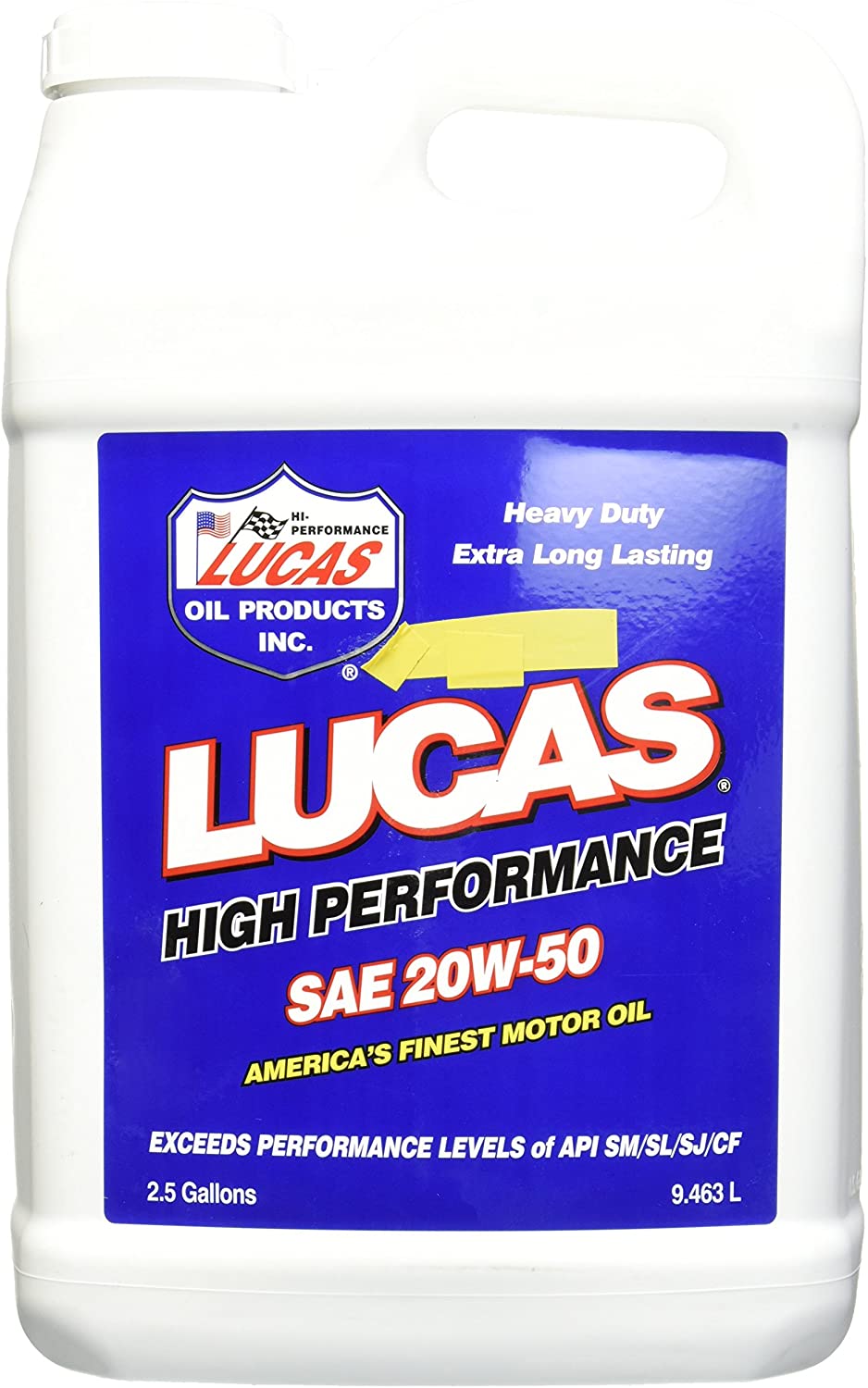 Lucas Oil 10256 20W-50 Plus Petroleum Motor Oil - 2.5 Gallon Jug