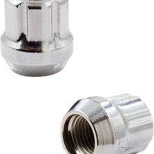 Wheel Accessories Parts Set of 20 Bulge Acorn Open End Chrome Small Diameter Lug Nut Full Set (M14x1.50)
