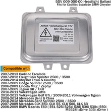 Yikesai 5DV 009 000-00 Xenon Hid Headlight Ballast Control Unit Replacement for 2007-2014 Cadillac Escalade & 2006-2009 BMW E60 & 2008-2014 Ch r ysl er Town Country (5dv 009 000-00)