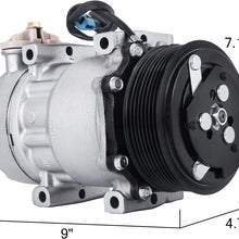 Mophorn CO 4081C New Sanden Style SD7H15 Universal Air Conditioner AC Compressor F696003112 for Freightliner Kenworth Peterbilt 5406 4398 4081 4322