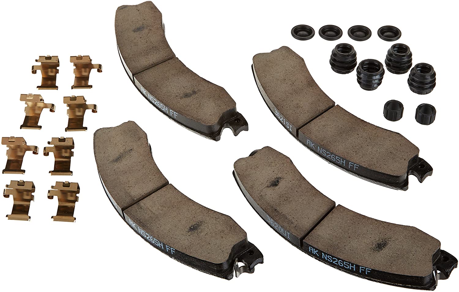 ACDelco 171-1024 GM Original Equipment Rear Disc Brake Pad Kit with Brake Pads, Clips, Seals, Bushings, and Caps