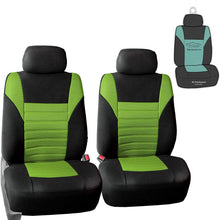 TLH Premium 3D Air Mesh Seat Covers Front Set, Airbag Compatible, Burgundy Color w/Air Freshener