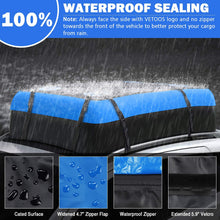 Tukuos Car Roof Bag Cargo Carrier,15 Cubic Feet Heavy Duty Rooftop Cargo Carrier with Anti-Slip Mat,Waterproof Bag,4 Lengthen Reinforced Straps,4 Door Hooks Suitable for All Vehicle with/Without Rack