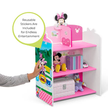 Disney Minnie Mouse 4-Piece Playroom Set by Delta Children – Includes Table and 2 Chair Set and 3-Shelf Playhouse Bookcase
