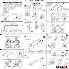 Roof Rack Cross Bars Lockable Luggage Carrier Fixed Point Roof Cars | Silver Aluminum Cargo Carrier Rooftop Bars | Automotive Exterior Accessories Fits Subaru Impreza 2017-2021