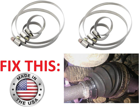 (SET OF EIGHT CLAMPS) CV Axle Repair Clamps Kit for Leaking Boots after Lift Kit FITS FJ Cruiser, Tacoma, 4Runner, Tundra