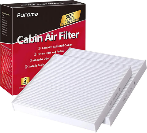 Puroma 2 Pack Cabin Air Filter with Multiple Fiber Layers Replacement for CP134, CF10134, Honda & Acura, Civic, CR-V, Odyssey, CSX, ILX, MDX, RDX