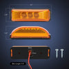 Nilight 2PCS 3.9” 3 LED Truck Trailer Amber Light Front Rear LED Side Marker Lights Clearance Indicator Lamp Perfect Sealed Waterproof Surface Mounted LED Marker Light, 2 Years Warranty