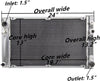Primecooling 3 Row All Aluminum Radiator for Porsche 944 2.5 /2.7 /3.0L 4 Cylinders 1983-91 (Manual Transmission)