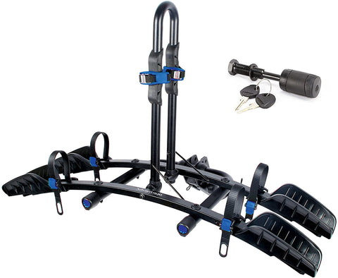 Heininger 2037 Advantage Sports Rack Flat Rack 2 Bike Platform Hitch Mounted Rack with Hitch Lock