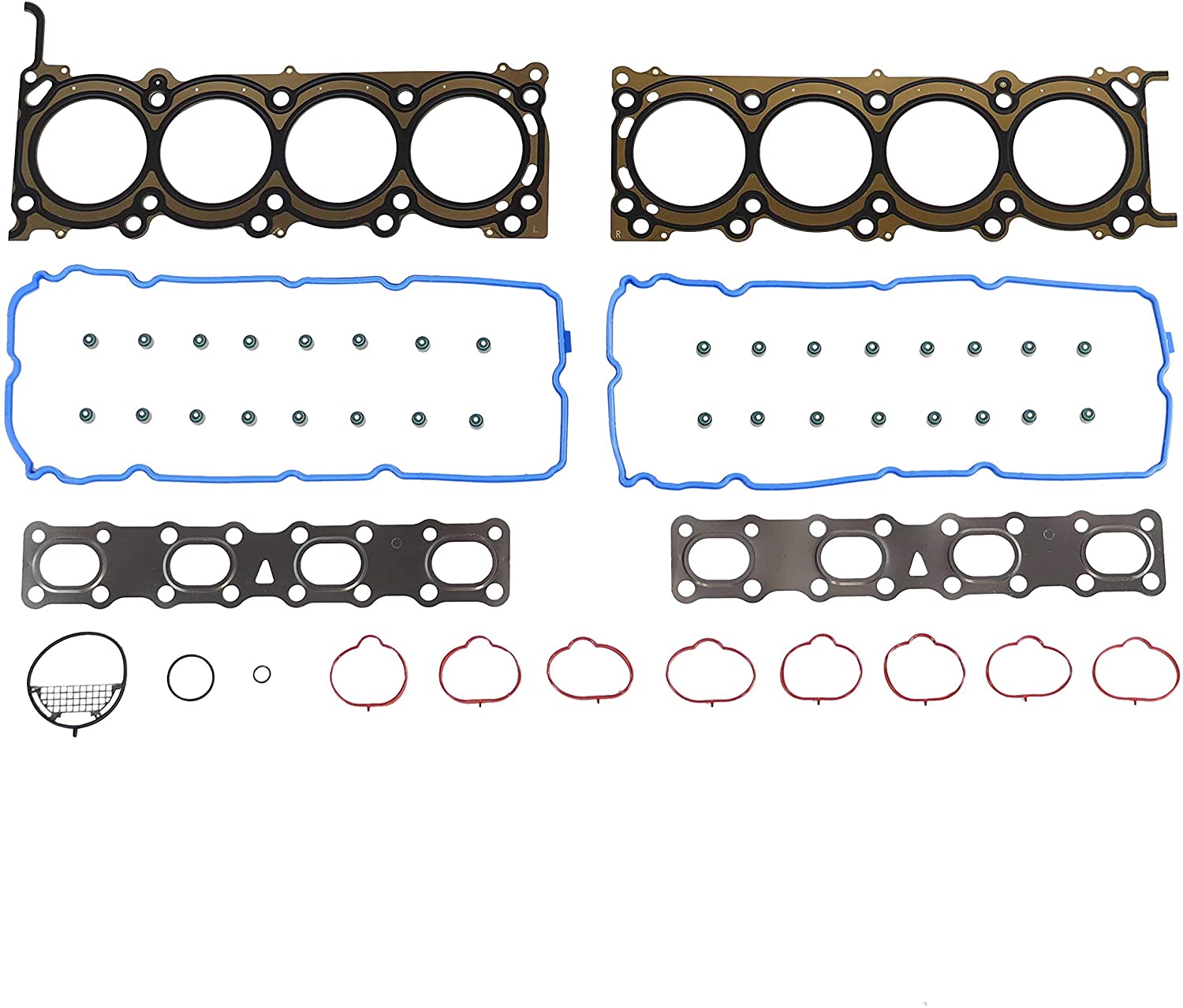 DNJ HGS649 MLS Head Gasket Set for 2004-2015 / Infiniti, Nissan/Armada, NV2500, NV3500, Pathfinder, QX56, Titan / 5.6L / DOHC / V8 / 32V / 5552cc / VK56DE