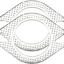 CarXX 2.5 Inch Exhaust Gasket 2-Bolt 62mm Flange High Temperature Graphite for Headers, Catback, Axleback (5 Pack)