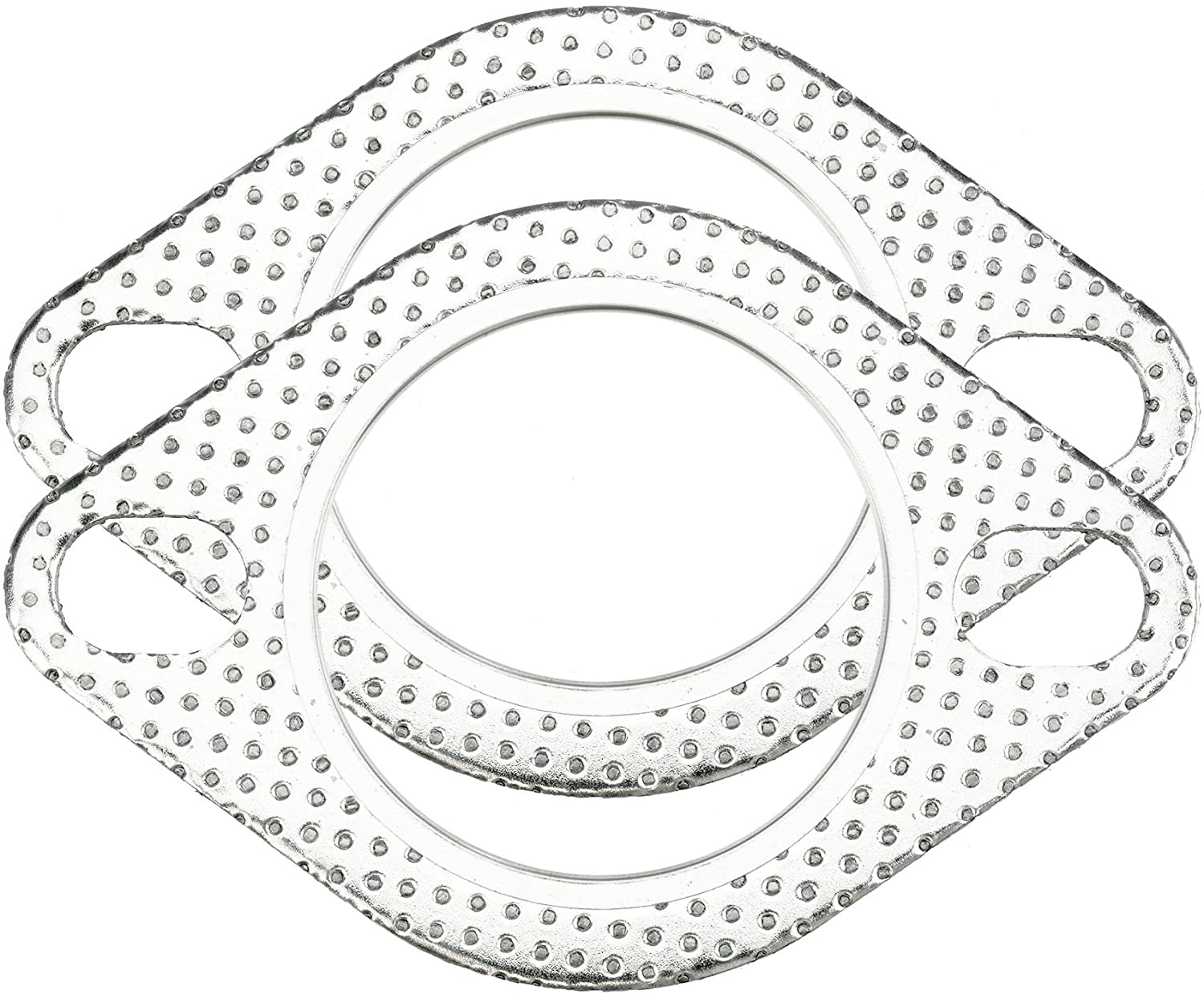 CarXX 2.5 Inch Exhaust Gasket 2-Bolt 62mm Flange High Temperature Graphite for Headers, Catback, Axleback (5 Pack)