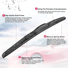 Windshield wiper blades Hybrid Front Window U J hook wiper 21" + 19" Winter Summer Wiper Car Windshield wiper blades NO.19E01-2 by AutopartsMaster (set of 2)