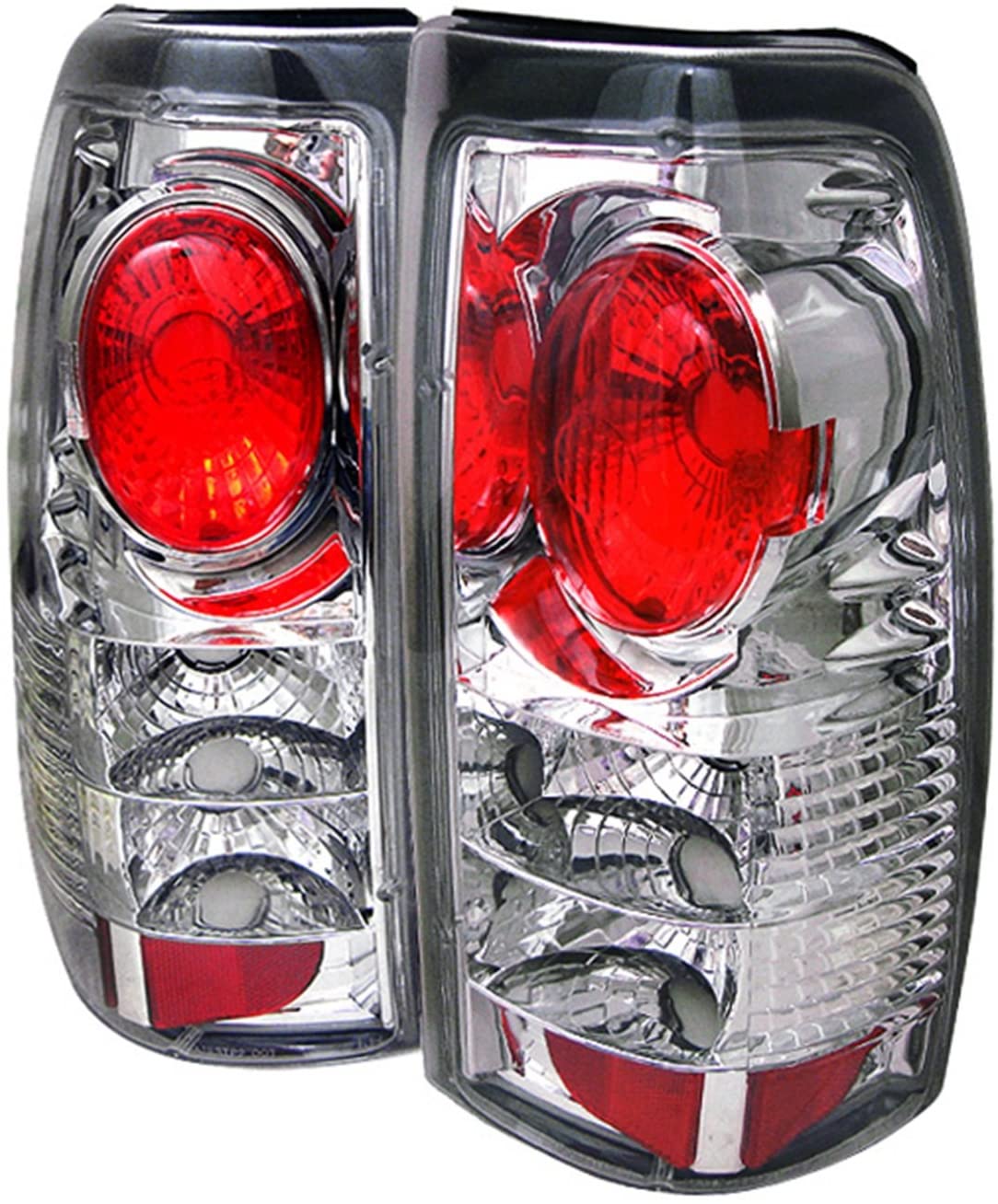 Spyder 5001993 Chevy Silverado 1500/2500 99-02 (Not Fit Stepside) / GMC Sierra 1500/2500/3500 99-06 and 2007 Sierra ClassicEuro Style Tail Lights - Chrome
