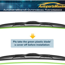 Windshield wiper blades Hybrid Front Window U J hook wiper 21" + 19" Winter Summer Wiper Car Windshield wiper blades NO.19E01-2 by AutopartsMaster (set of 2)