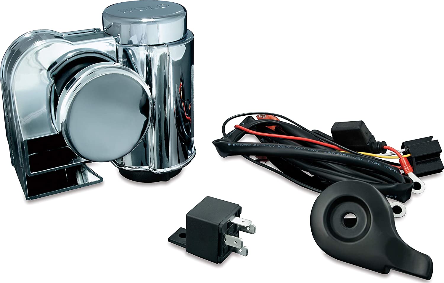 Kuryakyn 7743 Super Deluxe Wolo Bad Boy Horn Kit