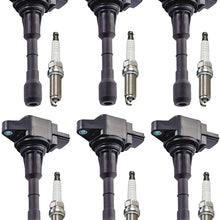 ENA Set of 6 Spark Plugs and 6 Ignition Coils compatible with 2007-2017 Nissan Infiniti Maxima Murano Pathfinder Quest Altima Q50 QX60 FX35 3.5L V6 UF550
