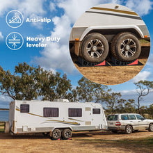 Kohree 2 Packs Camper Leveler, RV Leveling Ramp Blocks Chock Kit - Up to 30,000 lbs, Anti-Slip Mats Included, Faster and Easier to Level Your Camper Travel Trailer