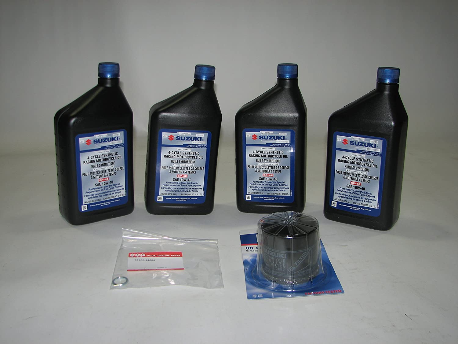 Suzuki Genuine 4-Quart ECSTAR Full Synthetic Oil Change KIT 990A0-01E40-4KT
