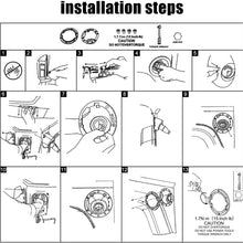 X AUTOHAUX Car Gas Cap Fuel Filler Door Cover with Keys for Jeep Wrangler JK Unlimited 2007-2017
