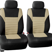 TLH 3D Air Mesh Fabric Front Set Seat Covers, Removable Headrests & Airbag Compatible, Yellow Color- Universal Fit for Cars, auto, Trucks, SUV