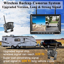 Wireless Backup Camera - IP69 Waterproof 1080P HD Night Vision Wide View Angle Backup Camera Wireless with 7 Inch HD Monitor, Wireless Backup Camera for Truck RV Trailer Pickup Camper