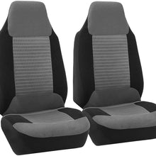 TLH Premium Fabric Seat Covers Full Set, Airbag Compatibal&Split Bench, Gray Color-Universal Fit for Cars, Auto, Trucks, SUV