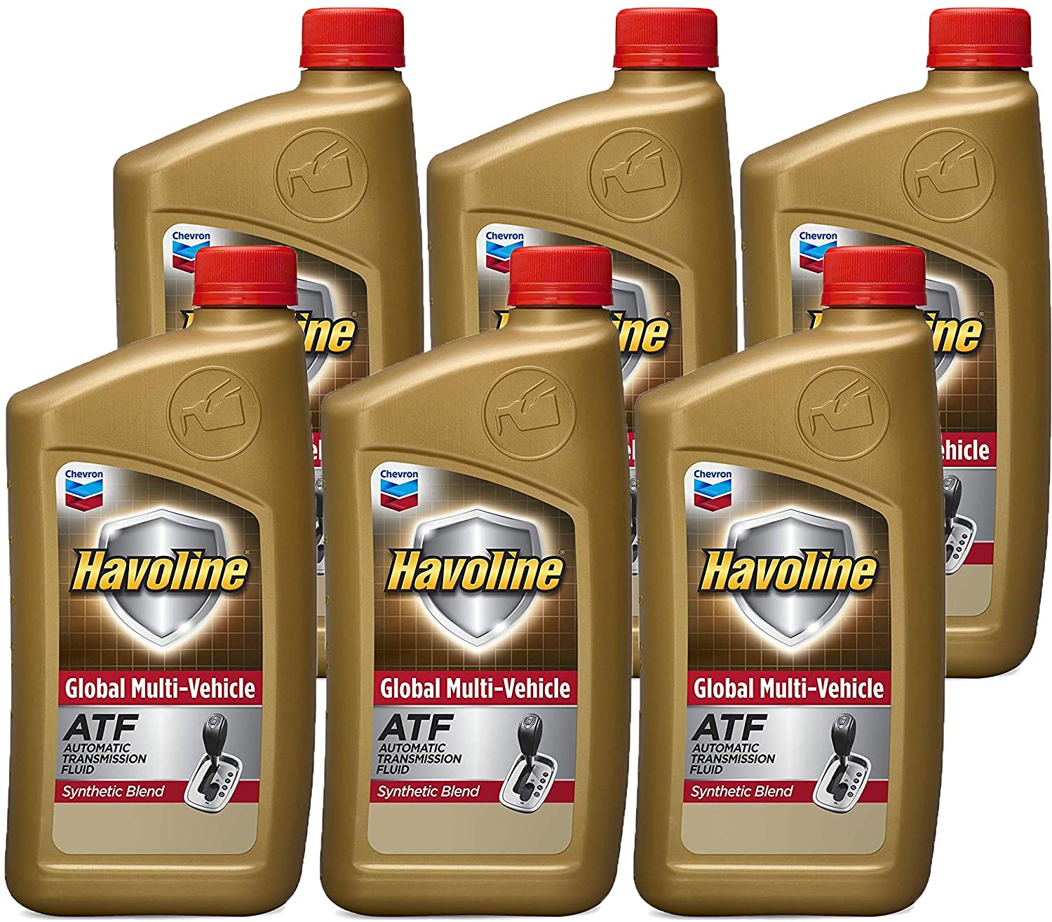 Havoline 226537482-6pk Global Multi-Vehicle ATF-1 Quart, 192 Fluid Ounces, 6 Pack