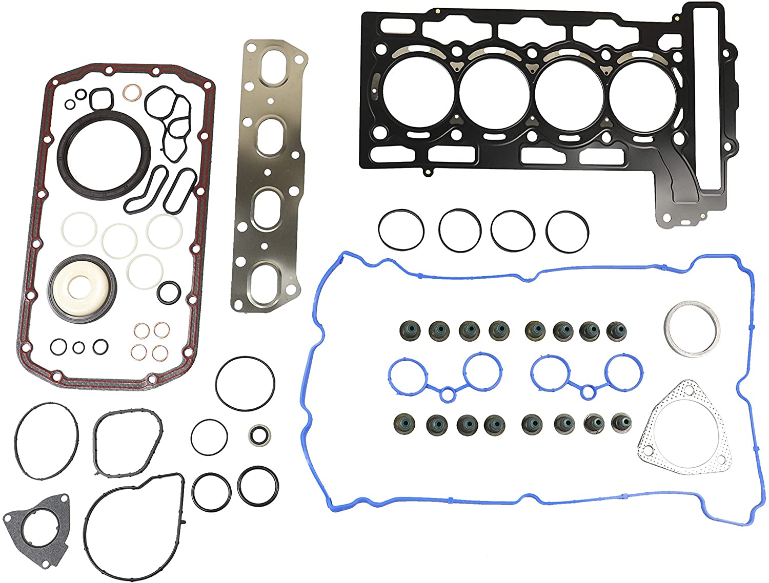 DNJ FGS8028 Full Gasket/Sealing Set For 07-12 Mini Cooper 1.6L L4 DOHC Turbocharged N14B16C,N14B16A