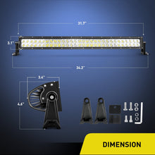 LED Light Bar Nilight 32 Inch 180W Spot Flood Combo LED Driving Lamp Off Road Lights LED Work Light Boat Jeep Lamp,2 Years Warranty