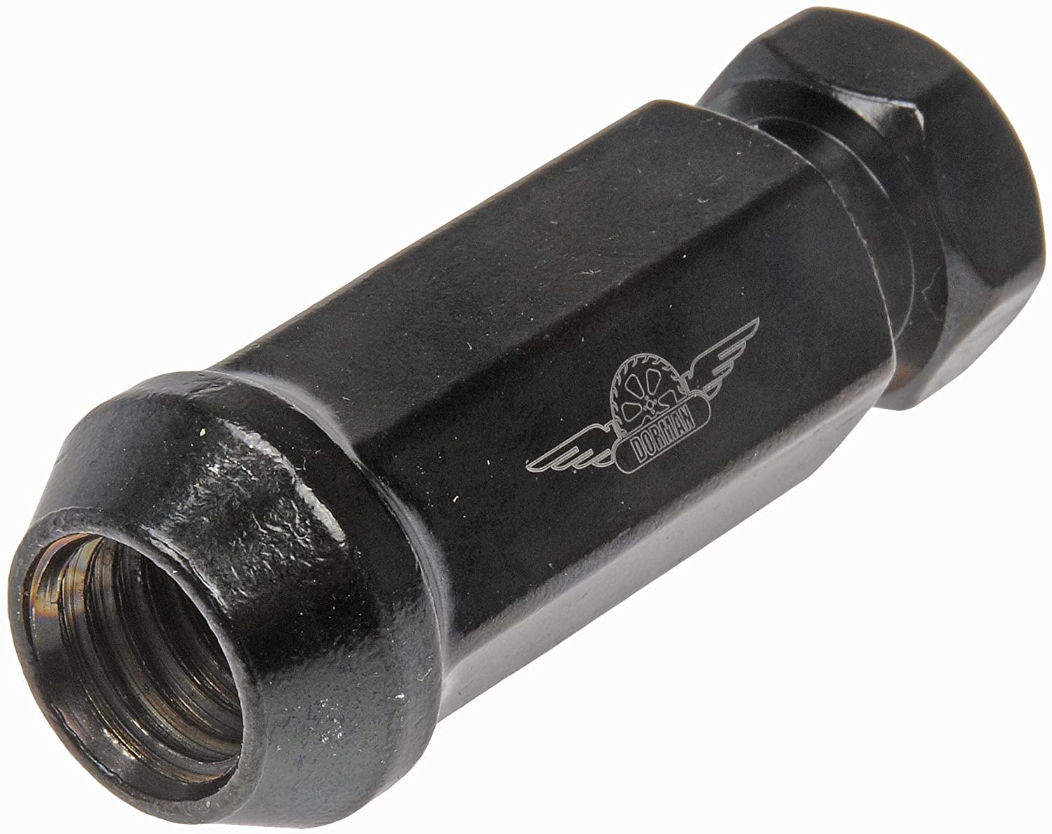 Dorman 712-645AXL M14-1.50 Racing Style XL Wheel Nut for Select Models - Black, 24 Pack