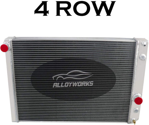 ALLOYWORKS 4-Row Aluminum Radiator For 1991-1996 Chevy Corvette 5.7L 350Cu L98/LT1 V8 AT/MT
