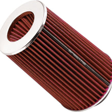 Spectre Performance SPE-9732 Universal Clamp-On Air Filter: Round Tapered; 3 in/3.5 in/4 in (102 mm/89 mm/76 mm) Flange ID; 8.75 in (222 mm) Height; 6 in (152 mm) Base; 4.75 in (121 mm) Top