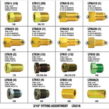 4LIFETIMELINES Fitting Assortment, Union, Adapter, 24 SKU - 3/16 Inch Tube Nut