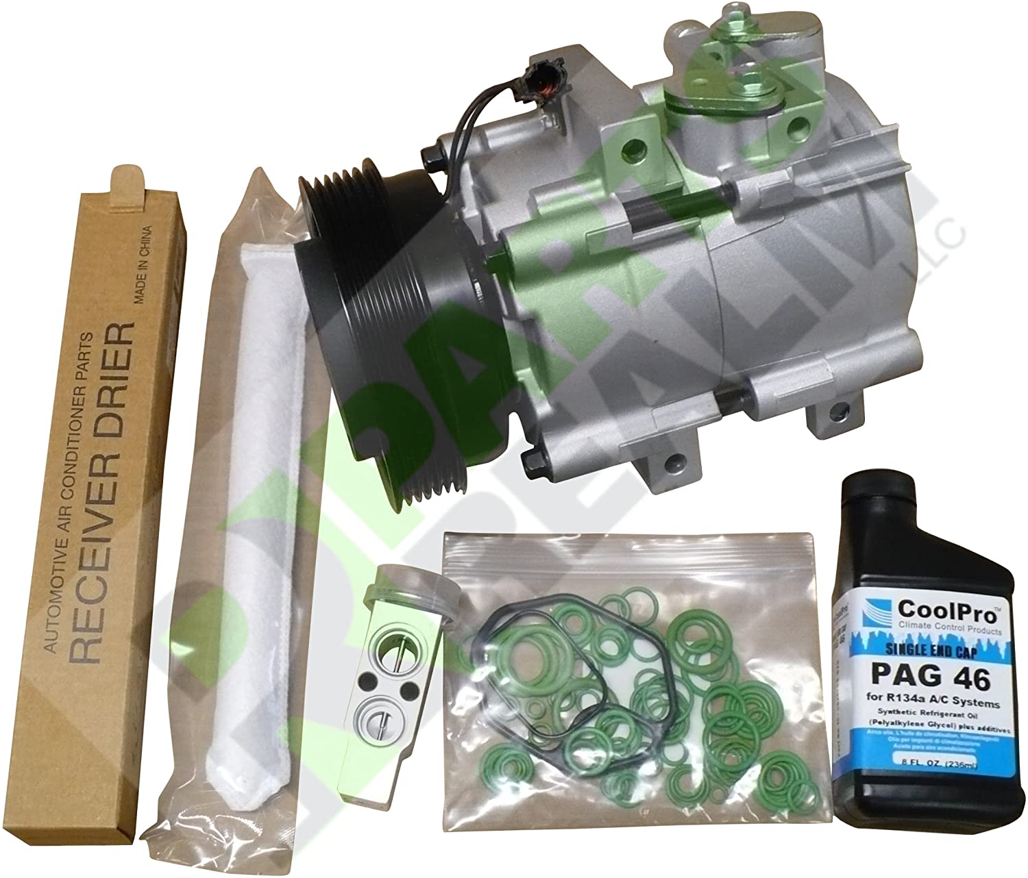 Parts Realm CO-0041AK2 Complete A/C AC Compressor Replacement Kit
