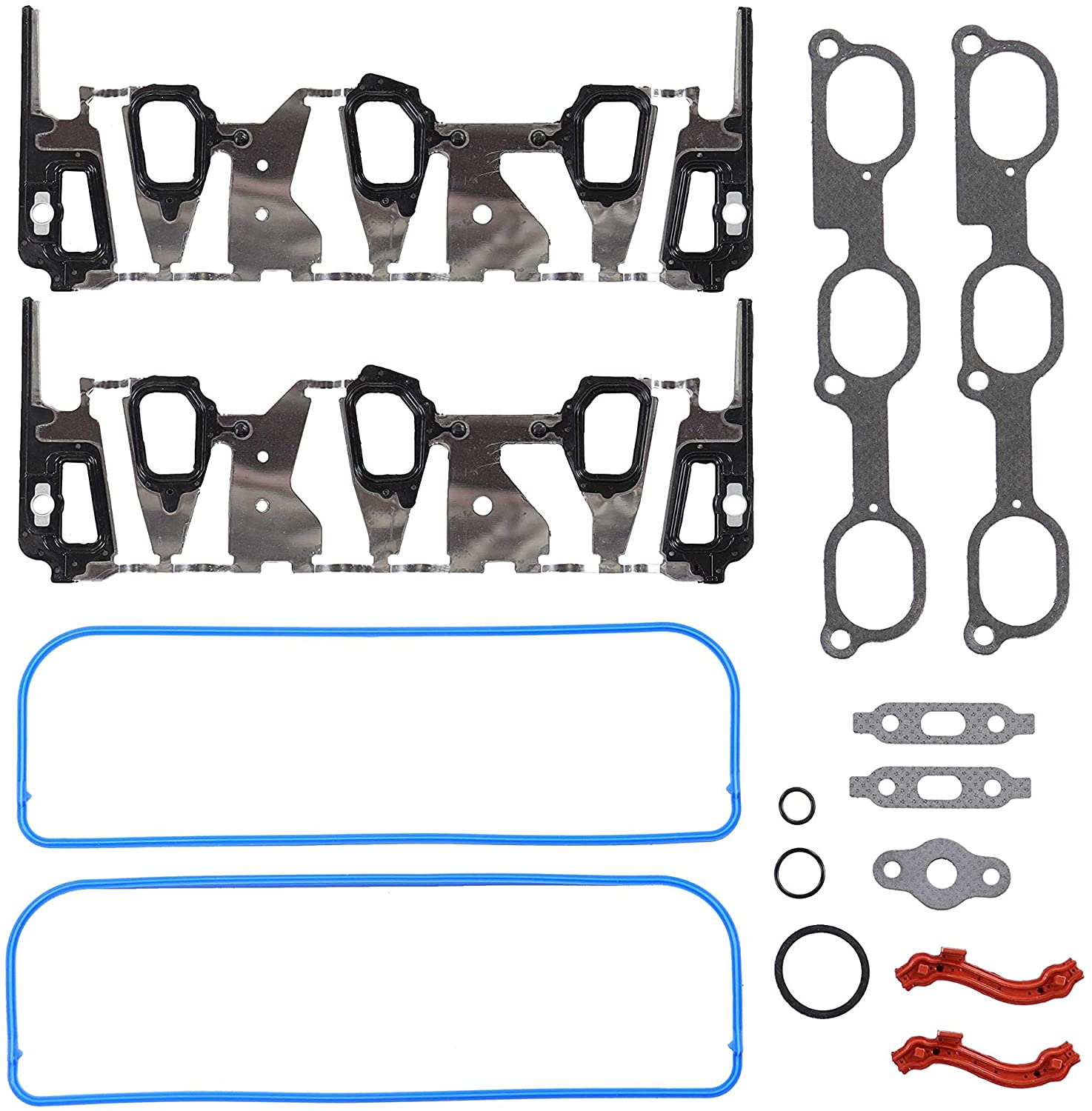 DNJ IG320 Intake Gasket for 2004-2007 / Buick, Chevrolet, Pontiac, Saturn / G6, Malibu, Montana, Relay, Rendezvous, Terraza, Uplander / 3.5L / OHV / V6 / 12V / 211cid, 213cid, 214cid / VIN 8, VIN L