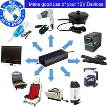 P.I. AUTO STORE Premium 110V / 120V AC - 12V DC Power Converter/Adapter/Transformer 10 Amp. FCC & CE Approved use with 12V Max 10 amp Cigarette Lighter Accessories